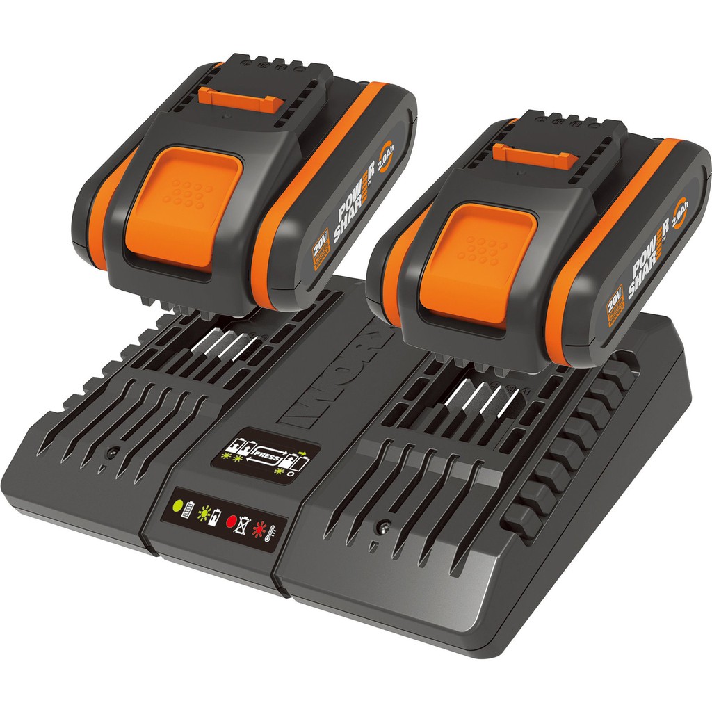 威克士- WA3883 WA3876 2A 2.0A 4A 4.0A 充電器雙充20V 40V-工具魂專業